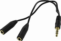 Картинка Кабель Defender Jack3.5-M-2xJack3.5-F (63012)