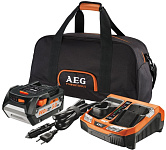 Картинка Аккумулятор с зарядным устройством AEG Powertools SET L1850BLK 4932451629 (18В/5.0 а*ч)
