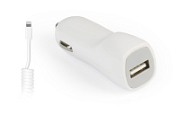 Картинка Автомобильное зарядное SmartBuy Nova MKII (белый, Lightning)