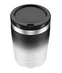Картинка Термокружка Chilly's Bottles Coffee Cup 340 мл (черный/белый)