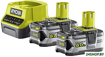 Картинка Аккумулятор с зарядным устройством Ryobi RC18120-250 ONE+ 5133003364 (18В/5.0 а*ч + 18В)