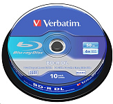 Картинка Диски Verbatim BD-R 50ГБ 6x (двухслойный, 10 шт.)