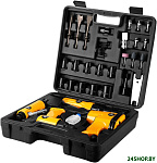 Premium SET 34 018-0908 (прямая пневмошлифмашинка, пневмотрещотка, пневмодолото, пневмогайковерт)