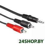Картинка Кабель Hama H-30456 Jack 3.5/2хRCA (5 м) (черный) (00030456)
