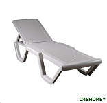 Картинка Шезлонг Ellastik Plast Атлант Плетеный 186x63x32 (грей)