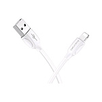 Картинка Кабель Borofone BX19 Lightning 1 м (белый)