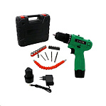 Картинка Дрель-шуруповерт Zitrek Green 12-Li-ion 063-4043 (с 2-мя АКБ, кейс, оснастка)