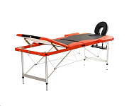 Картинка Массажный стол складной ATLAS SPORT 70 см 3-с алюминиевый (черно-оранжевый)