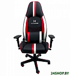 Картинка Кресло AksHome Bolid Eco 80349 (белый/черный/красный)