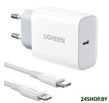Картинка Сетевое зарядное Ugreen CD137 50698 (белый)