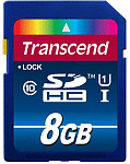 Карта памяти Transcend SDHC Class 10 UHS-I Premium 8Gb (TS8GSDU1)