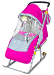 Картинка Санки-коляска Nika Детям Ника НД4 (розовый)