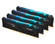 Картинка Оперативная память HyperX Fury RGB 4x8GB DDR4 PC4-19200 HX424C15FB3AK4/32