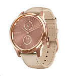 Картинка Гибридные умные часы Garmin Vivomove Luxe (золотистый/песочный)