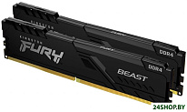 Картинка Оперативная память Kingston FURY Beast 2x16GB DDR4 PC4-25600 KF432C16BB1K2/32