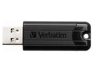 Картинка USB Flash Verbatim PinStripe 128GB (черный)