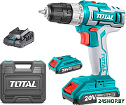 Картинка Дрель-шуруповерт Total TDLI200215 (с 2-мя АКБ, кейс)