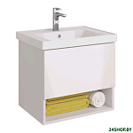 Картинка Мебель для ванных комнат Dreja Тумба Perfecto 60 99.0806 с умывальником Grace 60 641587