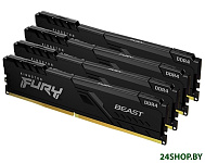 Картинка Оперативная память Kingston FURY Beast 4x16GB DDR4 PC4-25600 KF432C16BB1K4/64