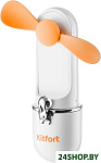Картинка Беспроводной мини-вентилятор KITFORT KT-405-3 (белый, оранжевый)