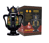 Картинка Самовар электрический Матрена МА-041 (черный с рисунком)