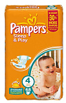 Картинка Подгузники Pampers Sleep&Play 4 (7-14 кг) 68 шт