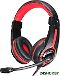 Картинка Наушники с микрофоном Oklick HS-L200 (черный/красный)