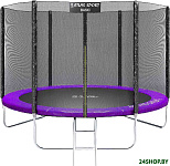 252 см - 8ft Basic (с лестницей, внешняя сетка, сливовый)