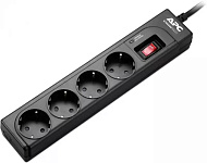 Картинка Сетевой фильтр APC Essential SurgeArrest 4 розетки, чёрный (P43B-RS)