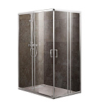 Картинка Душевой уголок BelBagno UNIQUE-AH-2-100/115-75/90-P-Cr (рифленое стекло)