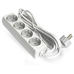 Картинка Удлинитель ExeGate ECE-4-5W, 4 розетки, 5 м (белый) (EX285818RUS)