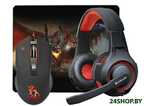 Картинка Мышь + коврик + наушники Defender Devourer MHP-006 (52006)