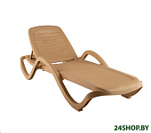 Картинка Шезлонг Ellastik Plast Capri Плетеный 195x73x41 (какао)
