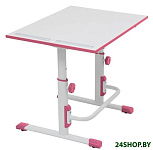 Картинка Парта Polini Kids Simple М1 (белый/розовый)