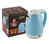 Картинка Электрочайник МАТРЁНА MA-122 (стальной/голубой)