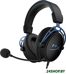 Картинка Наушники HyperX Cloud Alpha S (черный/синий) (HX-HSCAS-BL/WW)
