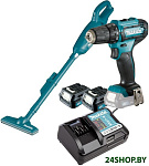 Картинка Makita CLX226X1 (шуруповерт, пылесос, 2 АКБ)