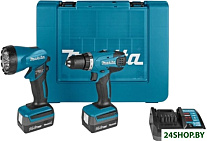 Картинка Аккумуляторная дрель-шуруповерт Makita DF 347 DWLE