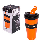 Картинка Многоразовый стакан Airline IT-14 430мл (черный/оранжевый)