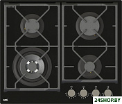 Картинка Варочная газовая панель Korting HGG 6987 CTN FLC (черный)