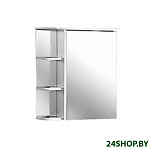 Картинка Шкаф с зеркалом для ванной Акваль Эмили 55 (AL.04.55.55.R)
