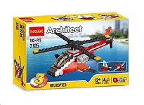 Картинка Конструктор Decool Architect 3125 Красный вертолет