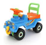 Картинка Каталка Полесье Джип 4x4 без звукового сигнала (голубой) [62789]