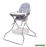 Картинка Стульчик для кормления Polini Kids 252 Звезды (серый/белый)