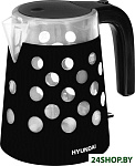 Картинка Чайник электрический Hyundai HYK-G2012 (черный/прозрачный)