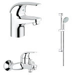 Картинка Комплект смесителей Grohe Eueroeco 124428