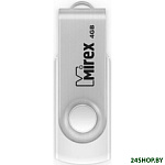 Картинка USB Flash Mirex SWIVEL WHITE 4GB (13600-FMUSWT04)
