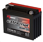 Картинка Мотоциклетный аккумулятор RDrive eXtremal Silver YTX24HL-BS (22 А·ч)