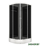 Картинка Душевая кабина Domani-Spa Delight 88 80x80 (тонированное стекло/черный)