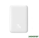 Картинка Внешний аккумулятор Baseus Magnetic Mini Wireless Fast Charge Power Bank 10000mAh 20W (белы